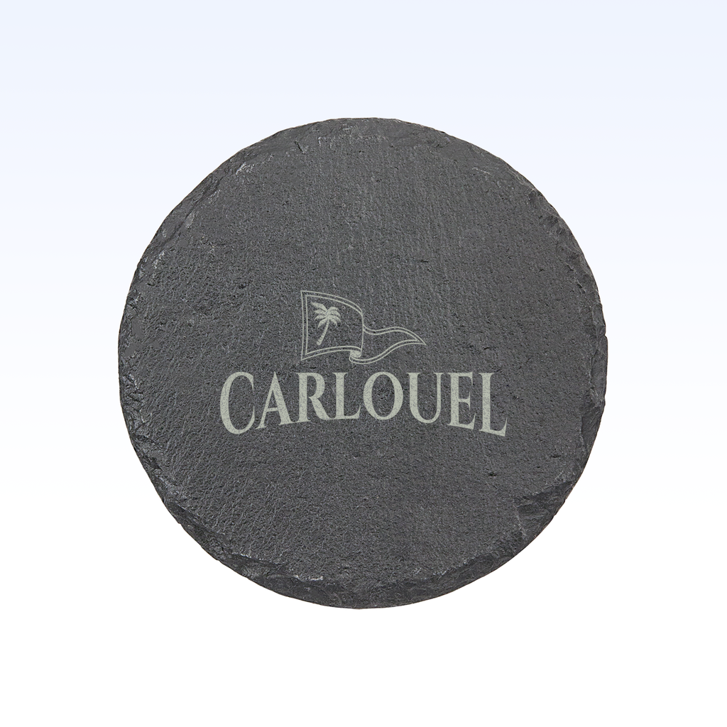 SET OF 4 SLATE COASTERS - 4"