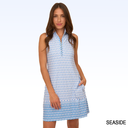 CABANA LIFE 1/4 ZIP SLEEVELESS SPORT DRESS